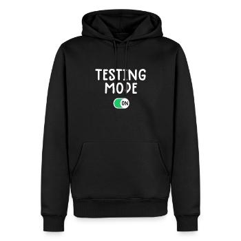 test day teacherfunnythe testmotivational testing - Men’s Premium Organic Hoodie - black - Front - Nico (187cm)
