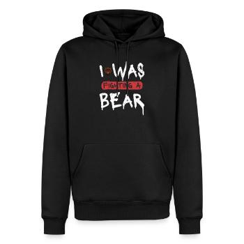 Conception hilarante du bras cassé. Je combattais un ours - Sweat à capuche Premium bio Homme - noir - Devant - Nico (187cm)