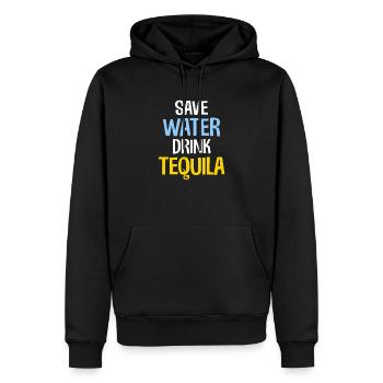 Wasser sparen Trinken Sie Tequila Lustiger mexikanischer Alkohol - Männer Premium Bio Hoodie - Schwarz - Vorne - Nico (187cm)
