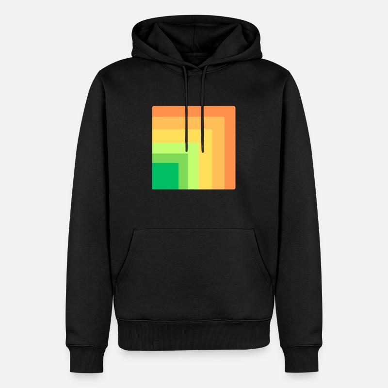 Quadrate innerhalb eines Quadrats. - Männer Premium Bio Hoodie - Schwarz