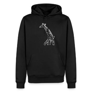 Giraffe Afrika Zoo Tiere Geschenk Idee - Männer Premium Bio Hoodie - Schwarz - Vorne - Nico (187cm)