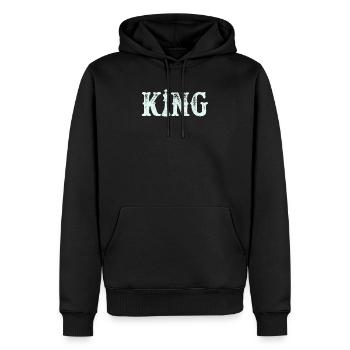 Roi Pièce d’échecs Groupe Halloween Party Club - Sweat à capuche Premium bio Homme - noir - Devant - Nico (187cm)
