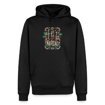 Vintage Merry Christmas Retro Mexican Christmas Span - Men’s Premium Organic Hoodie - black - Front - Nico (187cm)
