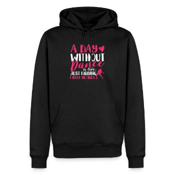 Une journée sans danse Danse drôle Chorégraphe - Sweat à capuche Premium bio Homme - noir - Devant - Nico (187cm)
