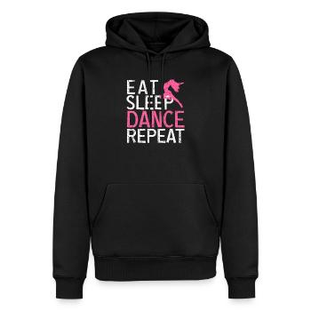 Eat Sleep Dance Repeat Funny Love Dancing Teacher - Männer Premium Bio Hoodie - Schwarz - Vorne - Nico (187cm)