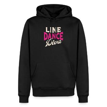 Line Dance Diva Western Country Tanzen Frauen - Männer Premium Bio Hoodie - Schwarz - Vorne - Nico (187cm)