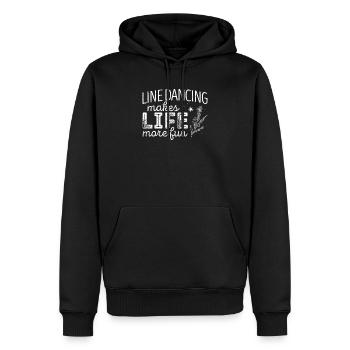 Line Dancing macht mehr Spaß Tanz Darsteller - Männer Premium Bio Hoodie - Schwarz - Vorne - Nico (187cm)