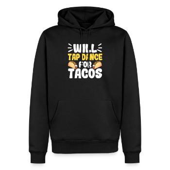 Claquettes pour tacos drôle danseuse mexicaine - Sweat à capuche Premium bio Homme - noir - Devant - Nico (187cm)