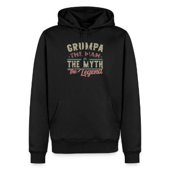Grumpa Enkelkinder Grumpa Der Mythos Die Legende - Männer Premium Bio Hoodie - Schwarz - Vorne - Nico (187cm)