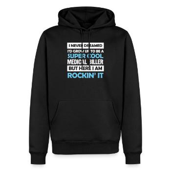 Medizinisches Biller-Hemd Lustiges Geschenk - Männer Premium Bio Hoodie - Schwarz - Vorne - Nico (187cm)