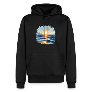 Impressionist Painting of a Sunrise - Men’s Premium Organic Hoodie - black - Front - Nico (187cm)
