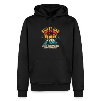 Epic Scout Dad : T-shirt plus cool que la moyenne - Sweat à capuche Premium bio Homme - noir - Devant - Nico (187cm)