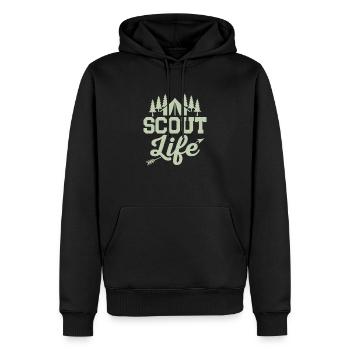 Scout Life Adventure: Exploring Boundaries Tee - Men’s Premium Organic Hoodie - black - Front - Nico (187cm)