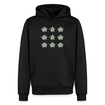 Edelweiss - Männer Premium Bio Hoodie - Schwarz - Vorne - Nico (187cm)