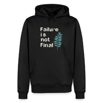 FAILURE IS NOT FINAL 01 - Men’s Premium Organic Hoodie - black - Front - Nico (187cm)