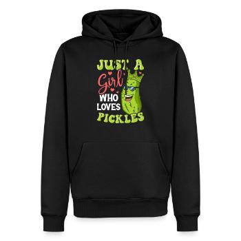 Nur ein Mädchen, das Gurken liebt. Lustiger - Männer Premium Bio Hoodie - Schwarz - Vorne - Nico (187cm)