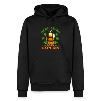 Cher foie, je peux t’expliquer - Sweat à capuche Premium bio Homme - noir - Devant - Nico (187cm)