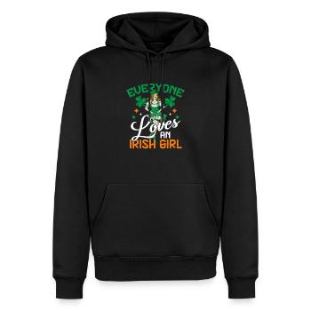 Everyone Loves An Irish Girl - Männer Premium Bio Hoodie - Schwarz - Vorne - Nico (187cm)
