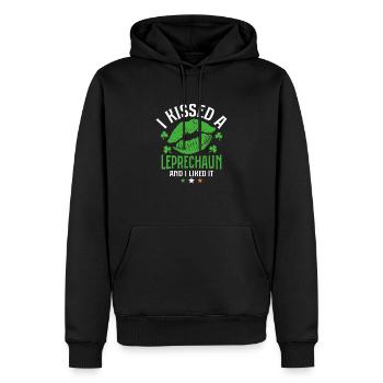 I Kissed A Leprechaun And I Liked It - Männer Premium Bio Hoodie - Schwarz - Vorne - Nico (187cm)