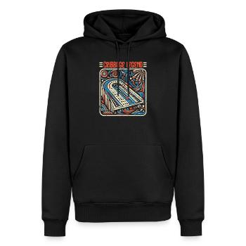 Cribbage Legend – cadeau humoristique - Sweat à capuche Premium bio Homme - noir - Devant - Nico (187cm)