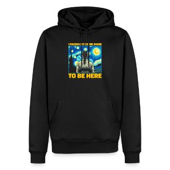 J’ai mis en pause mon spectacle policier pour être ici - Sweat à capuche Premium bio Homme - noir - Devant - Nico (187cm)