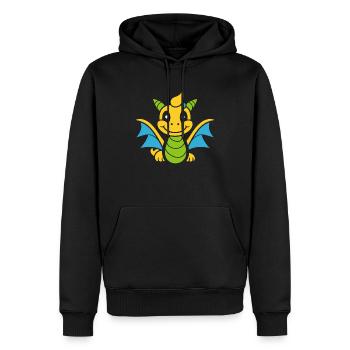 Baby Dragon - Men’s Premium Organic Hoodie - black - Front - Nico (187cm)