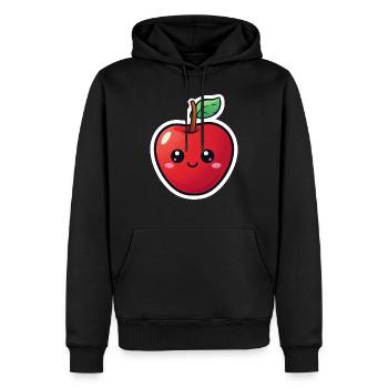 Cerisier Kawai - Sweat à capuche Premium bio Homme - noir - Devant - Nico (187cm)