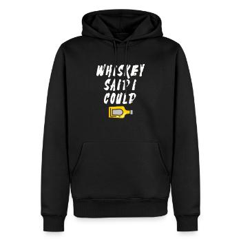 lustige Ausrede - Männer Premium Bio Hoodie - Schwarz - Vorne - Nico (187cm)
