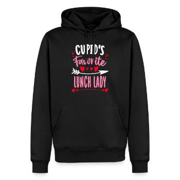 Valentinstag-Hemd, Amors Lieblings-Lunch-Lady - Männer Premium Bio Hoodie - Schwarz - Vorne - Nico (187cm)