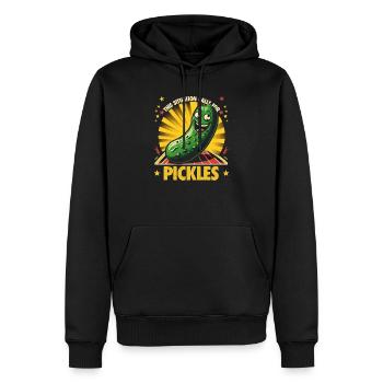 This Situation Calls For Pickles - Gurken Geschenk - Männer Premium Bio Hoodie - Schwarz - Vorne - Nico (187cm)