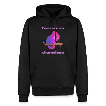 You're one in a chameleon, funny cute valentine's - Men’s Premium Organic Hoodie - black - Front - Nico (187cm)
