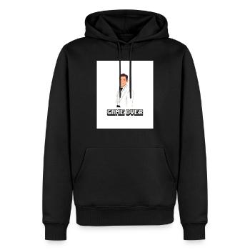 "Game Over" Junggesellenabschied T-Shirt - Männer Premium Bio Hoodie - Schwarz - Vorne - Nico (187cm)