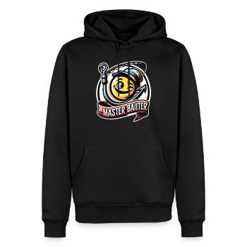Cheeky Master Baiter Pêche Cartoon T-shirt - Sweat à capuche Premium bio Homme - noir - Devant - Nico (187cm)