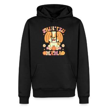 Groovy Shih Tzu Mom Female Dog Lover - Men’s Premium Organic Hoodie - black - Front - Nico (187cm)