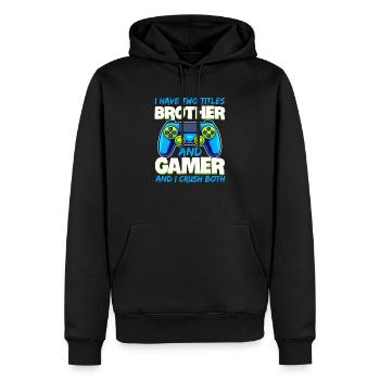 Lustige Spiele Jungen Mädchen Männer Gamer Videospiel - Männer Premium Bio Hoodie - Schwarz - Vorne - Nico (187cm)
