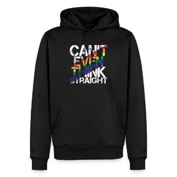 Je ne peux même pas penser hétéro drôle LGBTQ lesbienne gay - Sweat à capuche Premium bio Homme - noir - Devant - Nico (187cm)