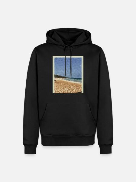 Meeresrauschen - Männer Premium Bio Hoodie - Schwarz