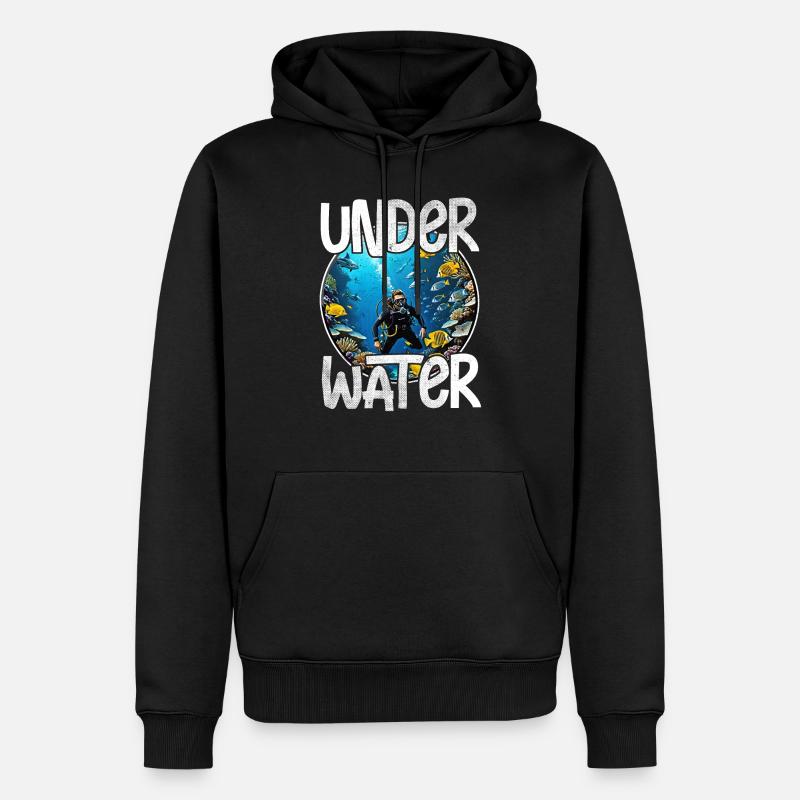 Tauchen - Männer Premium Bio Hoodie - Schwarz