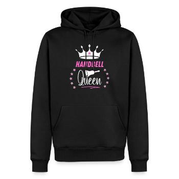 Handbell Queen Musikinstrument Damen - Männer Premium Bio Hoodie - Schwarz - Vorne - Nico (187cm)