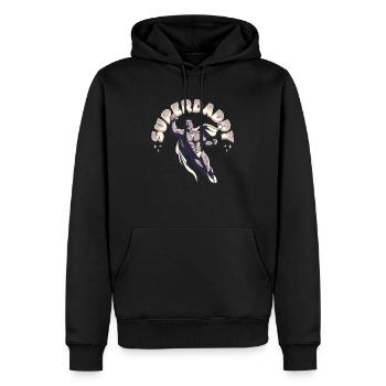 Super Dad Superheld Vater Geschenkidee Vatertag - Männer Premium Bio Hoodie - Schwarz - Vorne - Nico (187cm)