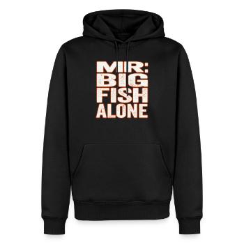MR BIG FISH ALONE - Sweat à capuche Premium bio Homme - noir - Devant - Nico (187cm)