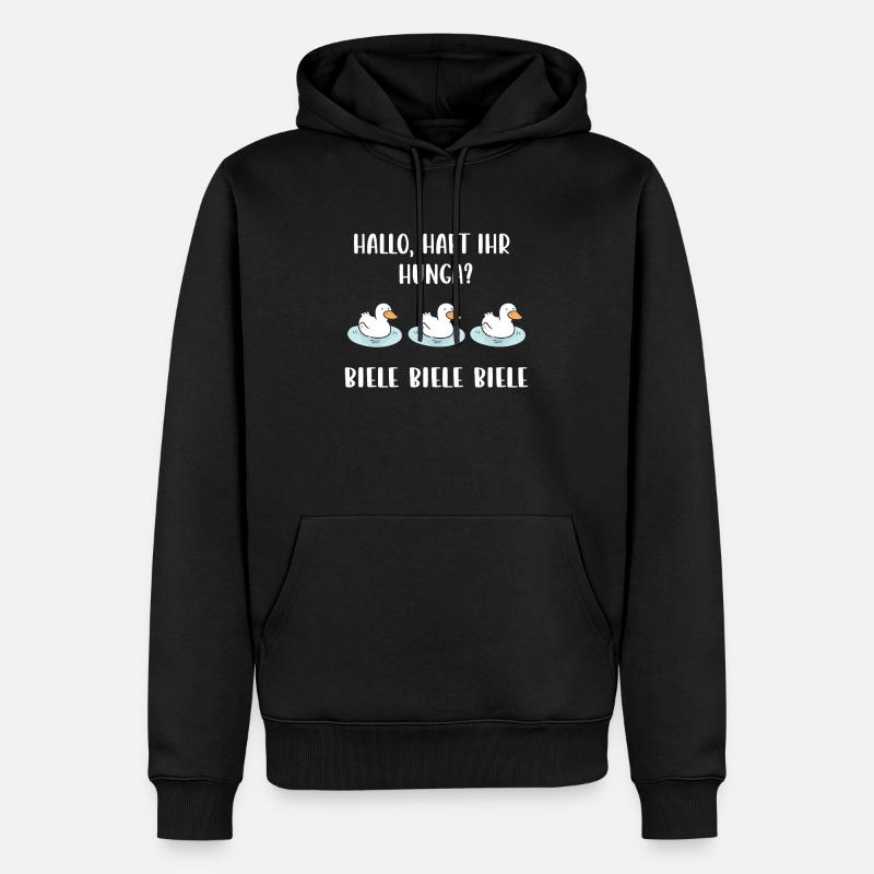 Biele Biele Biele - Sweat à capuche Premium bio Homme - noir