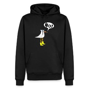 Nein, heute nicht - Männer Premium Bio Hoodie - Schwarz - Vorne - Nico (187cm)