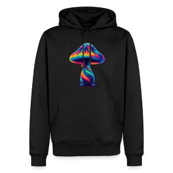 Champignon - Sweat à capuche Premium bio Homme - noir - Devant - Nico (187cm)