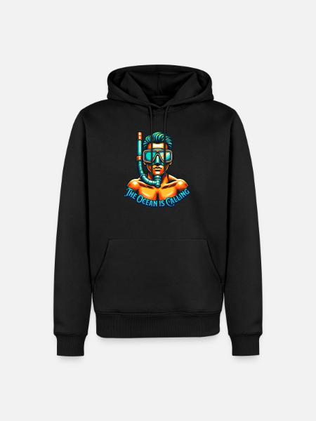 Snorkeling The Ocean Is Calling - Men’s Premium Organic Hoodie - black
