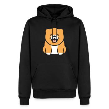 Chien chow chow - Sweat à capuche Premium bio Homme - noir - Devant - Nico (187cm)