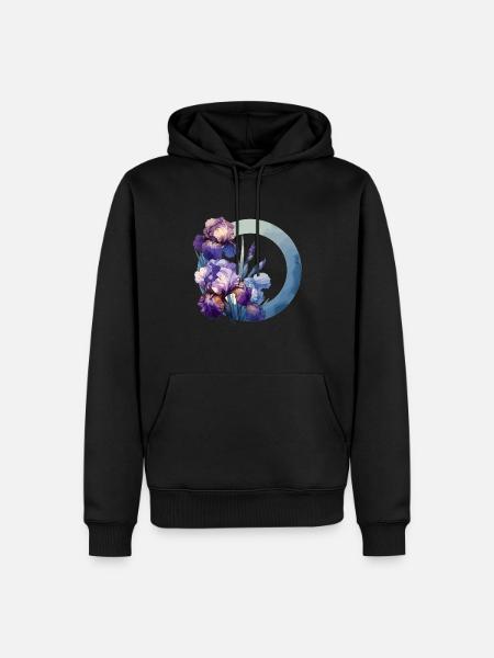 Irises drawn - Men’s Premium Organic Hoodie - black