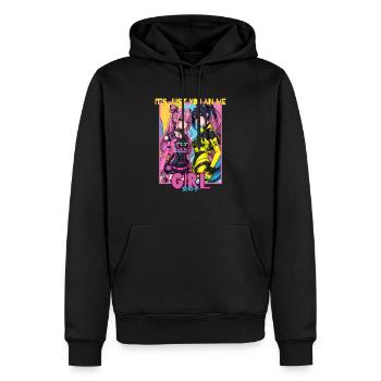 IT S JUST YOU AN ME - Men’s Premium Organic Hoodie - black - Front - Nico (187cm)