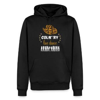 Danse Country Line Dance Cowboy Western Far West - Men’s Premium Organic Hoodie - black - Front - Nico (187cm)