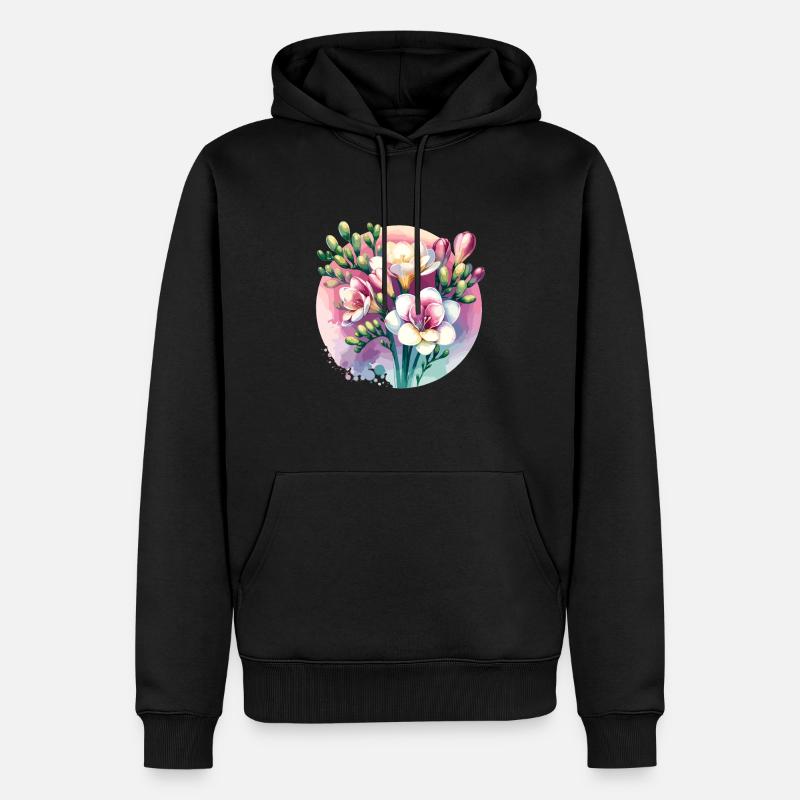 Freesien gezeichnet - Männer Premium Bio Hoodie - Schwarz